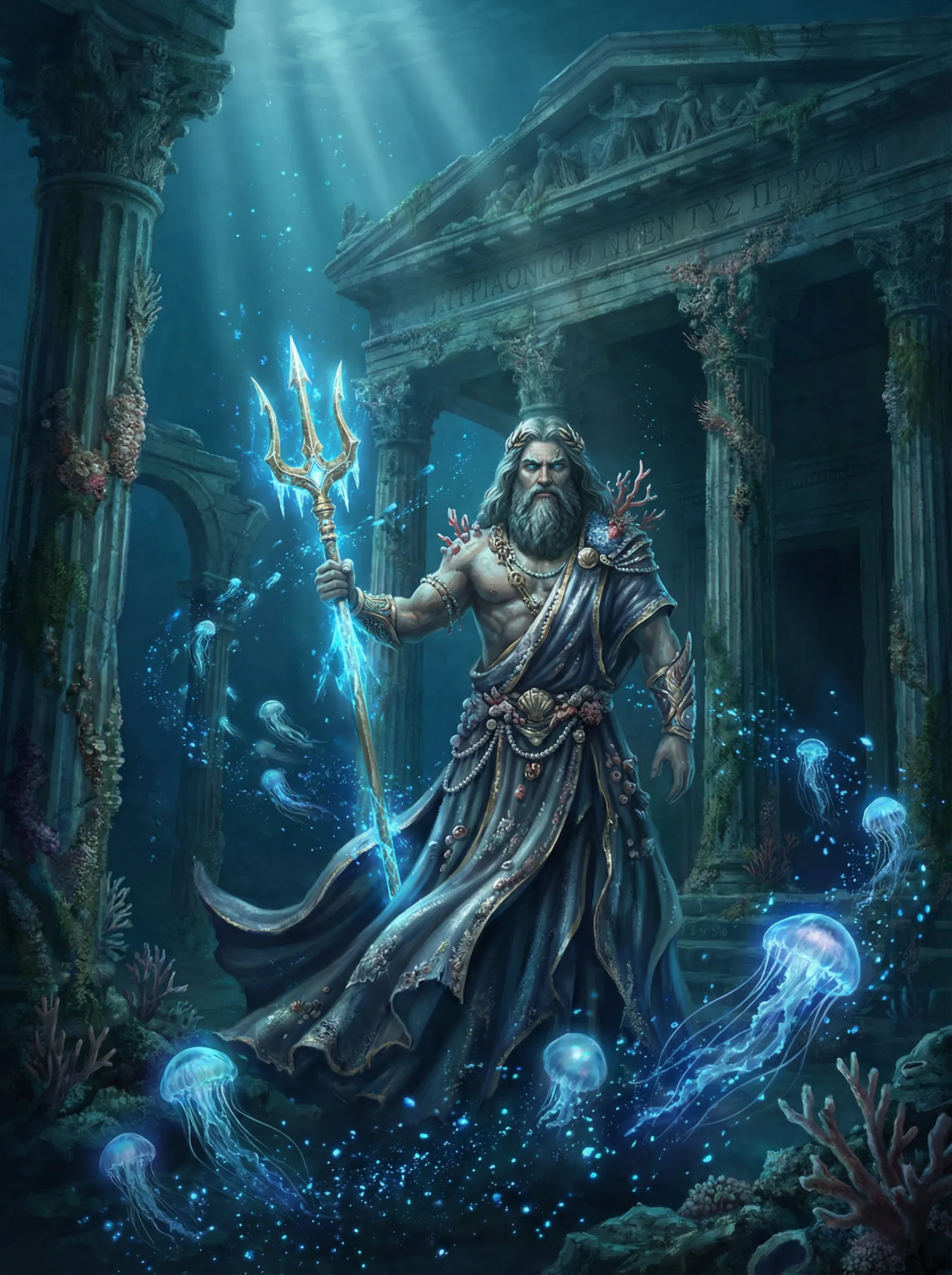 开元棋牌海神波塞冬守护珊瑚牌桌